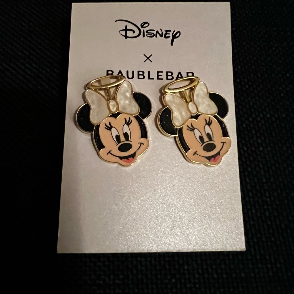 BaubleBar Minnie Mouse Halo Earrings, NWOT